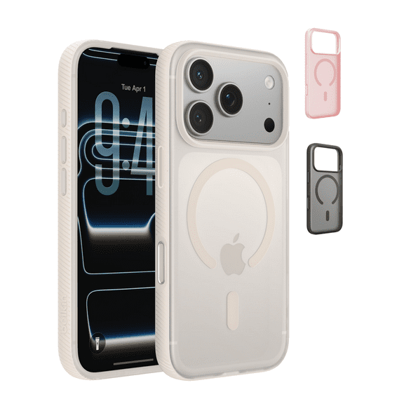 Belkin for iPhone 17 Pro Case, Grip, MagSafe Compatible w/Anti-Scratch & Anti-Yellowing Coating, Touch Sensitive Camera Control - Military Grade, Anti-Slip, Magnetic, Shockproof, Protective - Sand