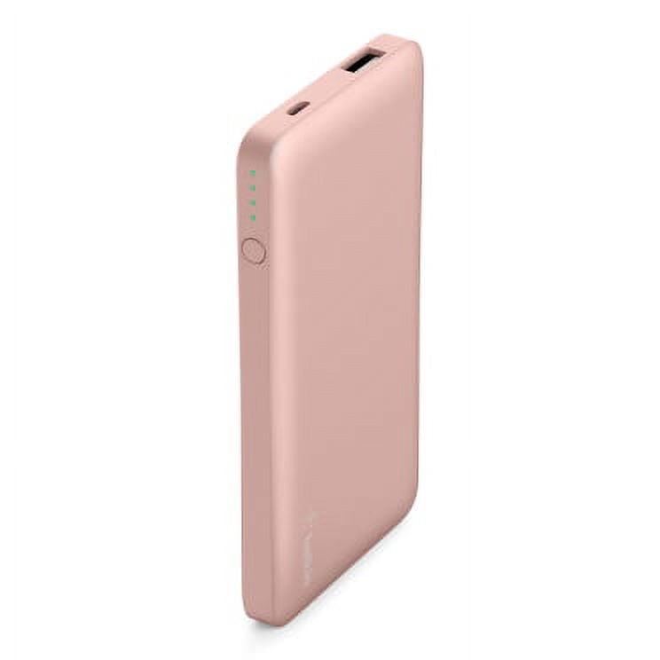 Belkin Pocket Power 5K Portable Charger with Micro USB Cable, Rose Gold