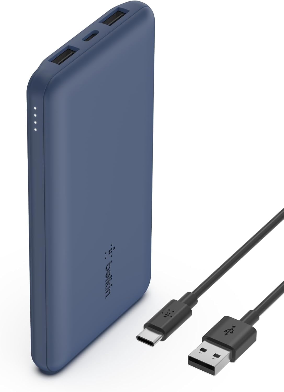 Belkin Portable Charger, USB-C Power Bank 10k w/ 1 USB-C Port and 2 USB-A Ports with USB-A to USB-C Cable for iPhone 16, 16 Plus, 16 Pro, 16 Pro Max, Samsung Galaxy S24, & More - Blue