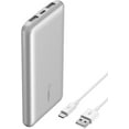 thumbnail image 1 of Belkin Portable Charger, USB-C Power Bank 10k w/ 1 USB-C Port and 2 USB-A Ports with USB-A to USB-C Cable for iPhone 16, 16 Plus, 16 Pro, 16 Pro Max, Samsung Galaxy S24, & More - Silver, 1 of 12