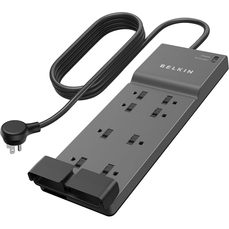 Home/Office Surge Protector, 8 AC Outlets, 6 ft Cord, 3,390 J, White Home/Office Surge Protector, 8 AC Outlets, 6 ft Cord, 3,390 J, White