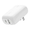 thumbnail image 1 of Belkin BoostCharge 42W Dual Port Wall Charger, USB-C + USB-A Charger Fast Charging for iPhone 16, 15, 14, 13, Pro, Pro Max, iPad, AirPods, Samsung Galaxy S25, Nintendo Switch 2 & More - White, 1 of 5