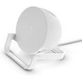 thumbnail image 1 of Belkin Quick Charge Wireless Charger + Bluetooth Speaker - Qi-Certified Charger Stand for iPhone, Samsung Galaxy & More - Charge While Listening to Music, Streaming Videos, & Video Calling - White, 1 of 9