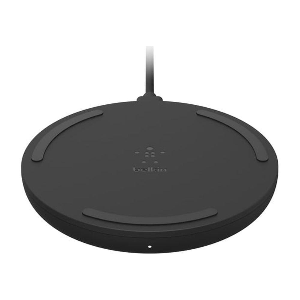 Belkin Quick Charge Wireless Charging Pad - 10W Qi-Certified Charger Pad for iPhone, Samsung Galaxy, Apple Airpods Pro & More - Charge While Listening to Music, Streaming Videos, & Video Calls - Black - image 1 of 8