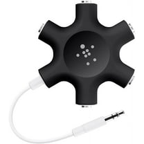 Belkin Rockstar 5-Jack Multi Headphone Audio Splitter (Black) - Headphone Splitter Designed To Connect Up To 5 Devices For Classrooms, Audio Mixing & Shared Experiences - For Iphone, Ipad & More