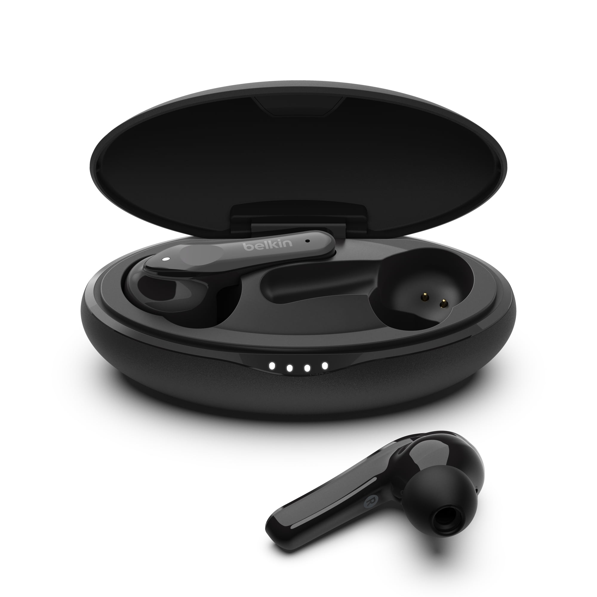 Belkin SOUNDFORM Move Plus Wireless Earbuds, SOUNDFORM True Wireless Bluetooth Earbuds, Black