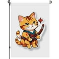 thumbnail image 1 of Double Side Cat Lover Outdoor Garden Flag for Garden Home Front Door House Backyard Deco Kitten Versatile Camper Decorations 28x40 Inches Washable Fluffy Cat Cartoon Style Cute Cat Porch Flag, 1 of 6