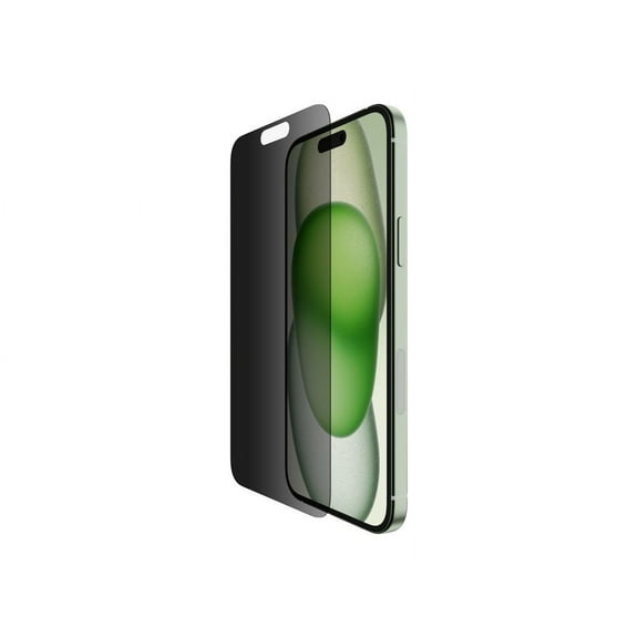 Belkin ScreenForce TemperedGlass Treated Privacy Screen Protector for iPhone 15 Plus and 14 Pro Max- Slim & Scratch-Resistant - Includes Easy Align Tray for Bubble Free Application