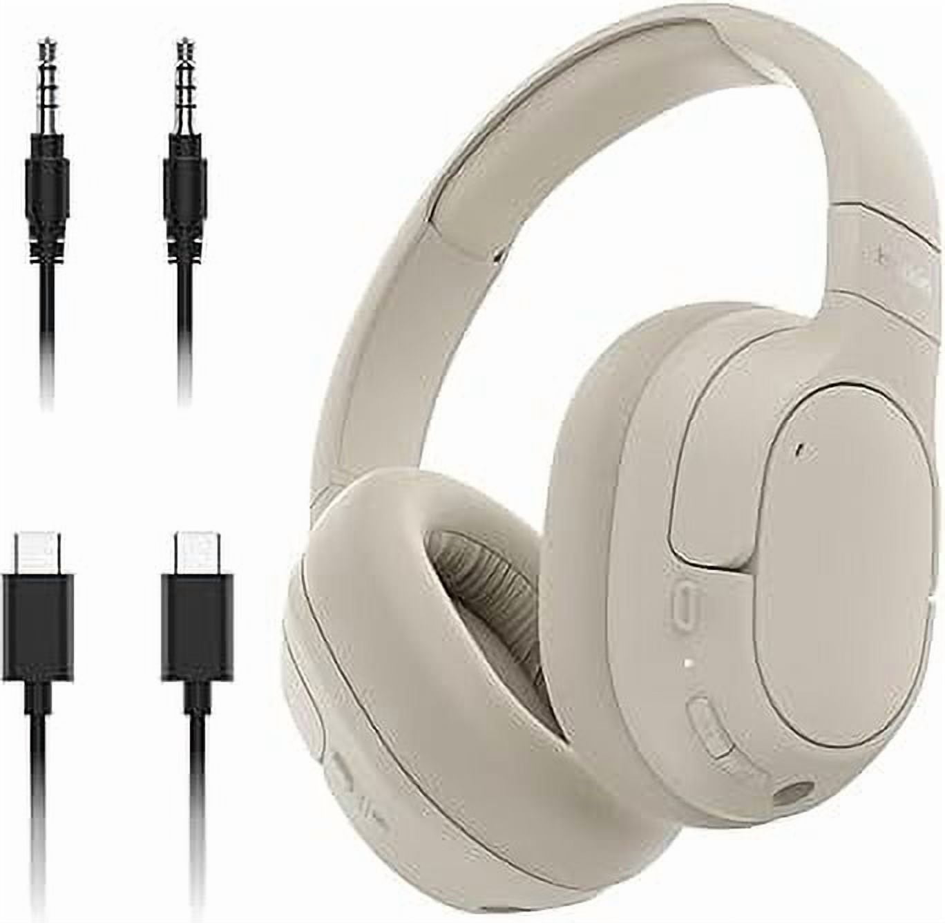 Belkin SoundForm Isolate Bluetooth Over-Ear Headphones - Hybrid Active Noise Cancelling Headphones - Wireless w/ 60H Playtime, Fast Charging & CloudCushion Ear Cups for Travel, Home, or Office - Sand