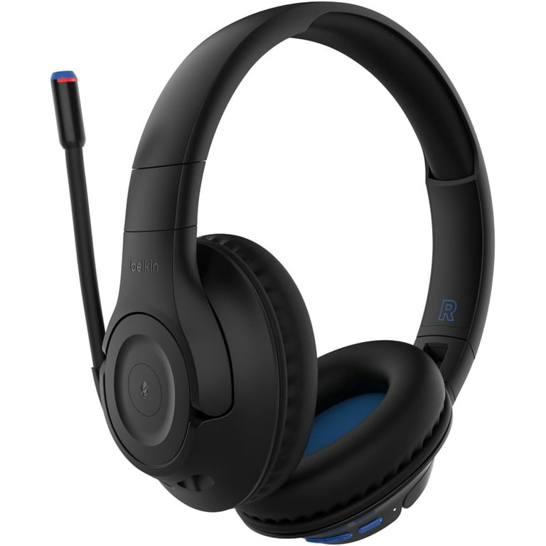 Belkin SoundForm Inspire Wireless Over Ear Headset for Kids Headphones for Girls and Boys Online Learning Travel with Built in