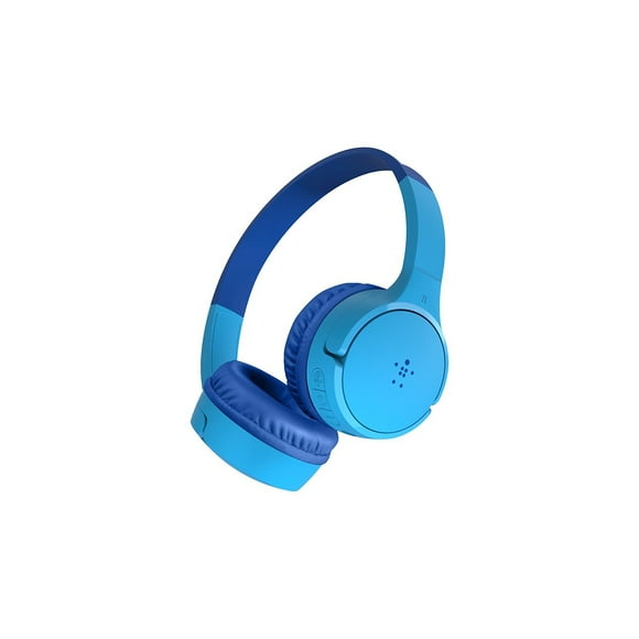 Belkin SoundForm Mini - Wireless Bluetooth Headphones for Kids with 30H Battery Life, 85dB Safe Volume Limit, Built-in Microphone - Kids On-Ear Earphone - Blue