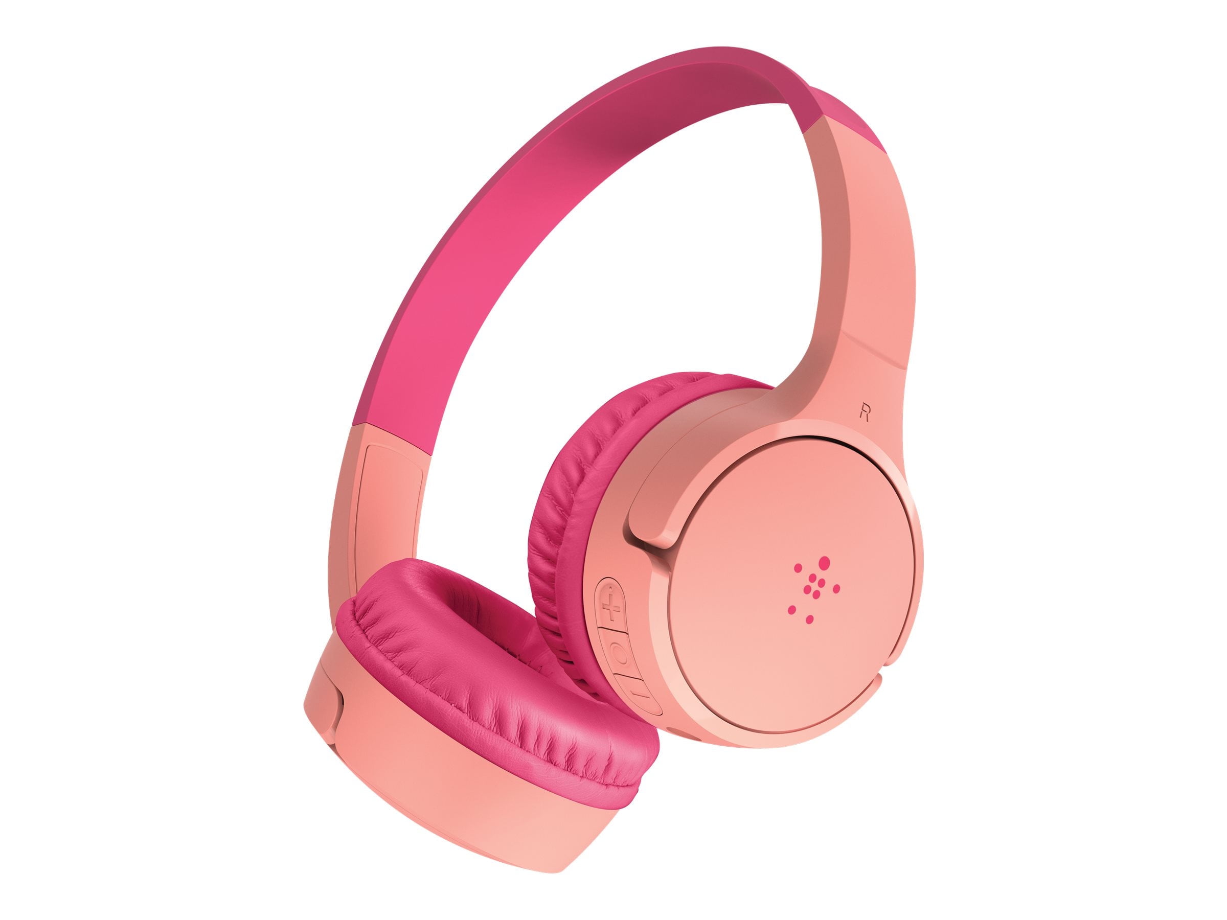 Belkin SoundForm Mini Wireless Bluetooth Headphones for Kids with 30H Battery Life 85dB Safe Volume Limit Built in Microphone Kids On Ear Earphones Pink Walmart