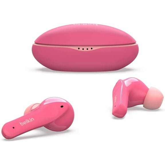 Belkin SoundForm™ Nano - Bluetooth Earbuds for Kids with Built in Microphone - Kids Bluetooth Wireless Earbuds - Bluetooth Earbuds for iPhone, iPad, Galaxy & More - Pink