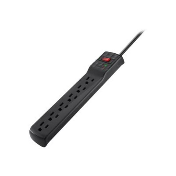6-Outlet Surge Protector with 8-foot Power Cord and Rotating Plug