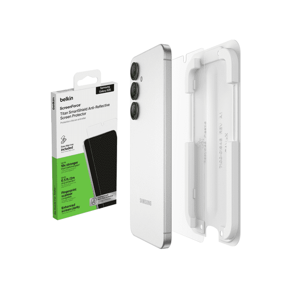 Belkin Titan;SmartShield;Anti-Reflective Screen Protector for Samsung Galaxy S26 , Scratch Resistant Impact Protection, Anti-Fingerprint, Ultra-Thin w/ Easy Align Tray