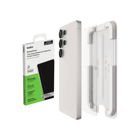 Belkin Titan;SmartShield;Anti-Reflective Screen Protector for Samsung Galaxy S26 Ultra], Scratch Resistant Impact Protection, Anti-Fingerprint, Ultra-Thin w/ Easy Align Tray