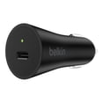 thumbnail image 1 of Belkin USB-C Car Charger with Cable for USB-C Smartphones, Black, 1 of 2