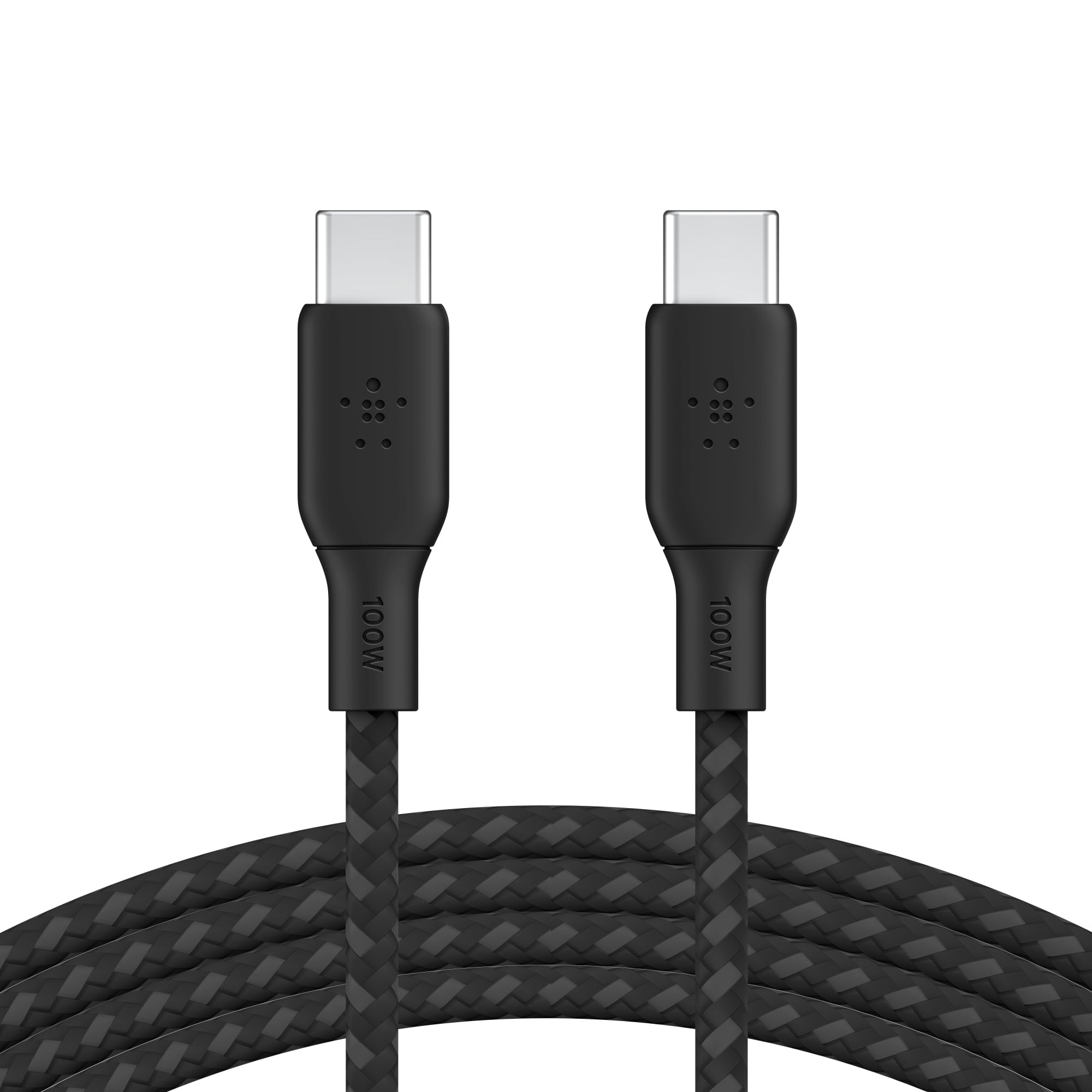 Belkin USB-C to USB-C Cable, BoostCharge Braided Power Cable (2M, 6.6ft), Fast Charging Cable w/ 100W Power Delivery, USB-IF Certified for iPhone 15, MacBook, Chromebook & More - Black