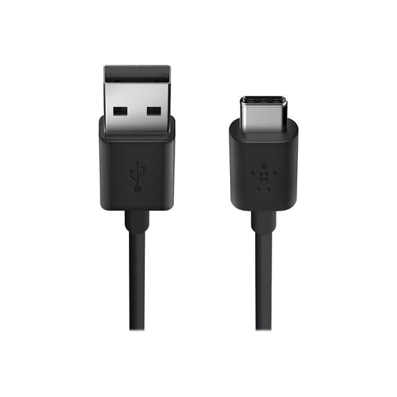 Belkin USB-IF Certified 2.0 USB-A to USB-C (USB Type C) Charge Cable, 6 Feet / 1.8 Meters, Black