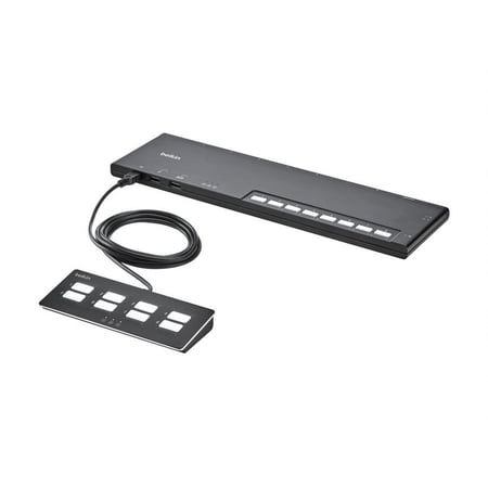 Belkin 8-Port Single Head Base Modular Secure KVM Switch PP4.0 W/Remote F1DN108MODBA4