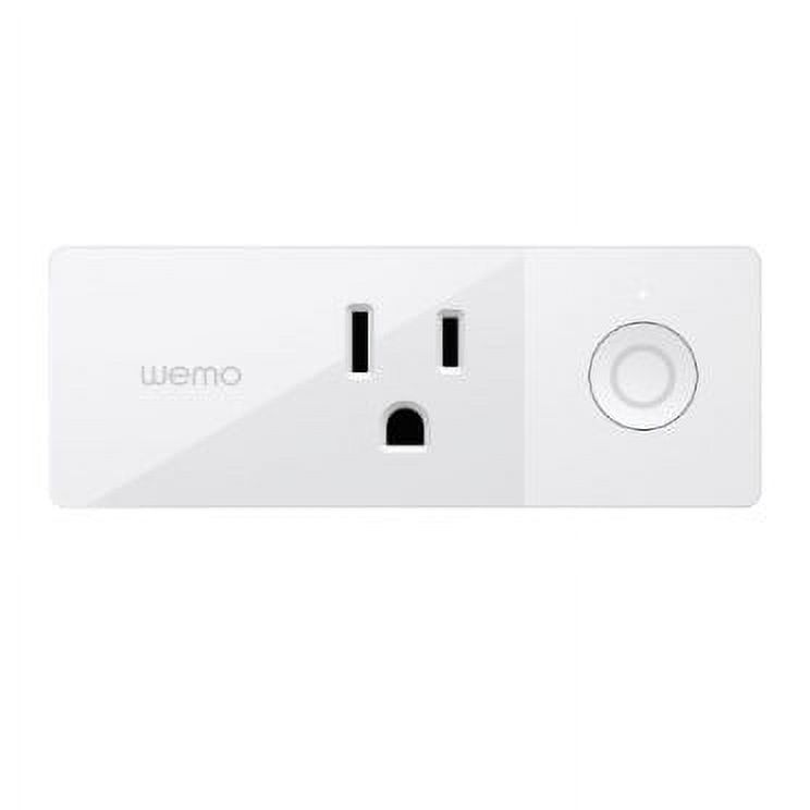 Belkin Wemo Mini WiFi Smart Plug, No Hub Required, White, 1 Count - image 1 of 12