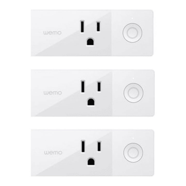 Belkin Wemo Mini WiFi Smart Plug, No Hub Required, White, 3 Pack