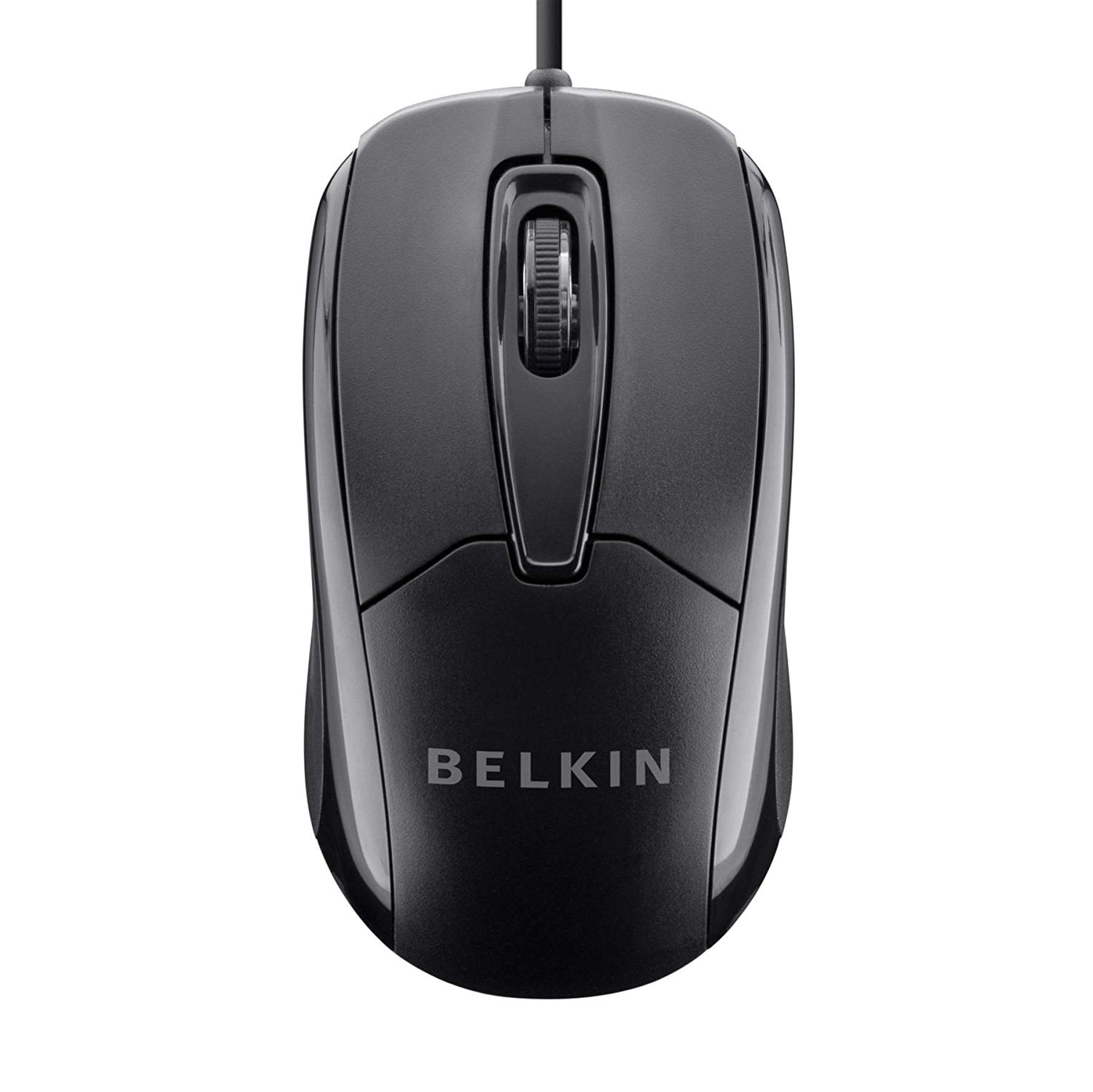 Belkin 3-Button Wired Computer Mouse - Ambidextrous, Ergonomic Mouse With 5-Foot USB-A Cord - 800 DPI Wired Mouse With Mouse Wheel Compatible with PCs, Macs, Desktops and Laptops - Black