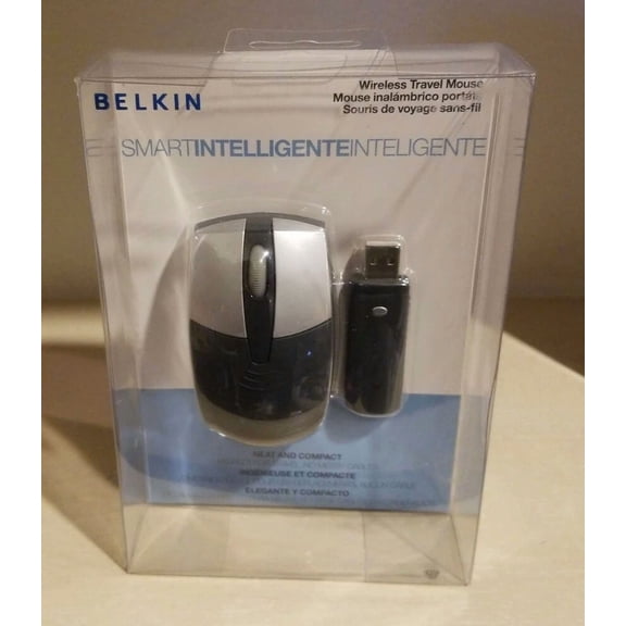 Belkin Wireless Travel Mouse (2 Button, Optical) NEW