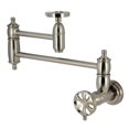 thumbnail image 1 of Belknap Wall Mount Pot Filler, Brushed Nickel, 1 of 1