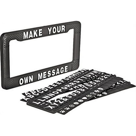 Bell 22-1-46452-9 Universal Make Your Message Personalized License Frame Black