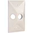thumbnail image 1 of Bell Outdoor 3-Hole Duplex Outlet Plate Cover - Weather-Resistant Metal - White, 1 of 3