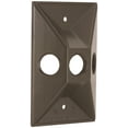 thumbnail image 1 of Hubbell Electrical Bell Outdoor Weatherproof Cluster Cover - 1-Gang, Bronze, 3 Outlets, 1 of 2