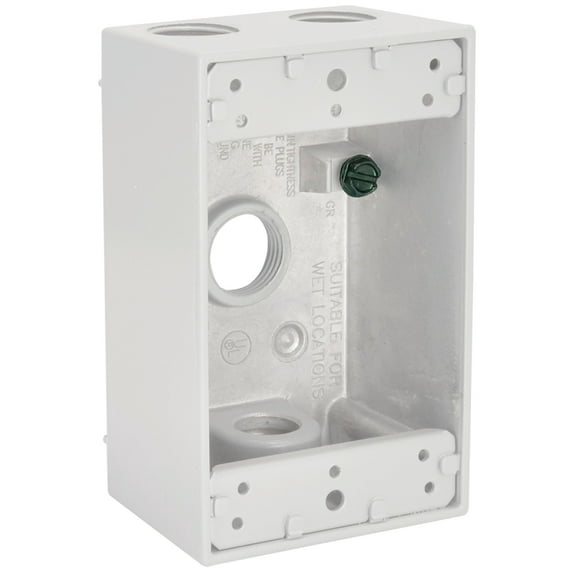 Bell Weatherproof 5321-1 1-Gang 4.5 Outlet Box Rectangular White