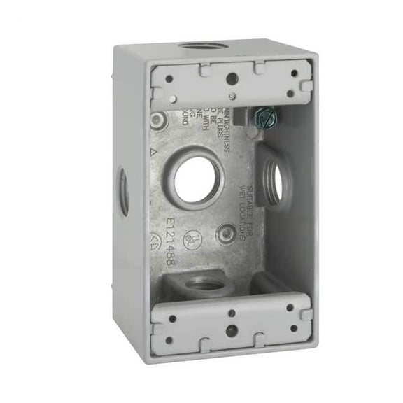 Bell Outdoor Weatherproof Box,1/2 in Hub,5Inlet 5323-0