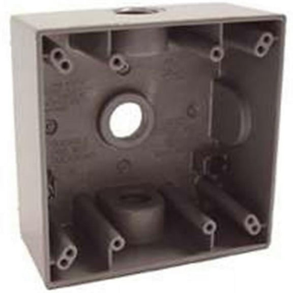 Bell 5333-0 Weatherproof 2-Gang 3 Outlet Box - Gray