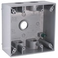 thumbnail image 1 of Hubbell Bell Outdoor Weatherproof Box 5337-0 - 2 Gang, 5 Inlet, Aluminum, Gray, 1 of 2