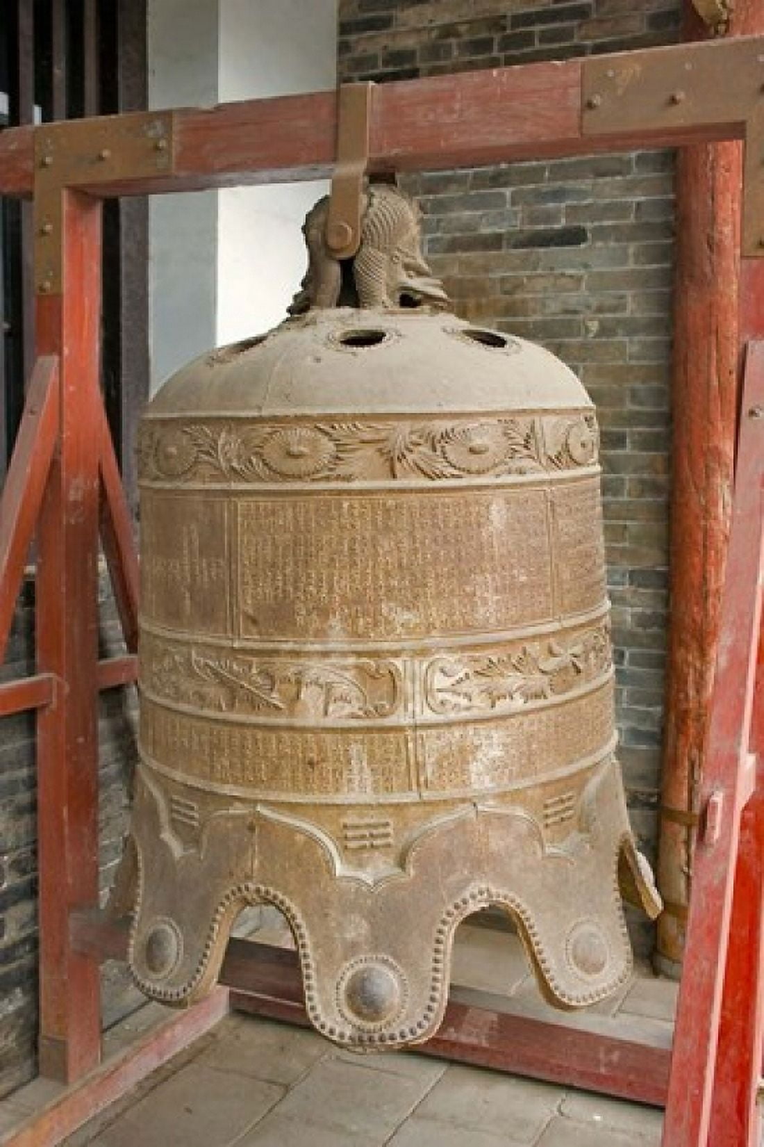 Bell Ancient Architecture Pingyao Shanxi China Canvas Art - Janis Miglavs DanitaDelimont (23 x 35)