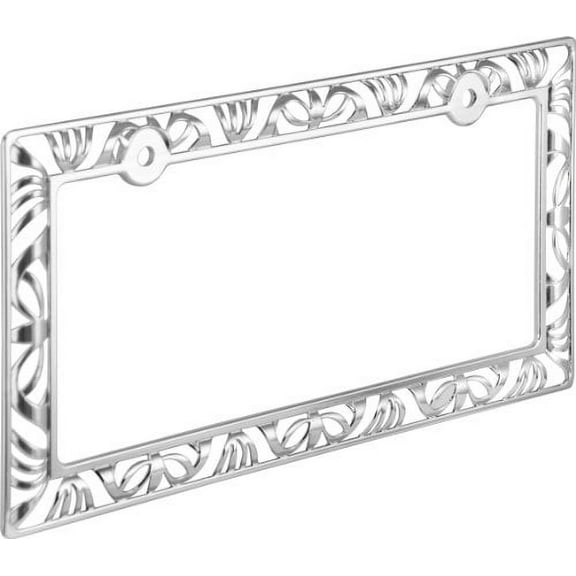 Bell Automotive 22-1-46455-8 Universal Chrome Die-Cut Design License Plate Frame