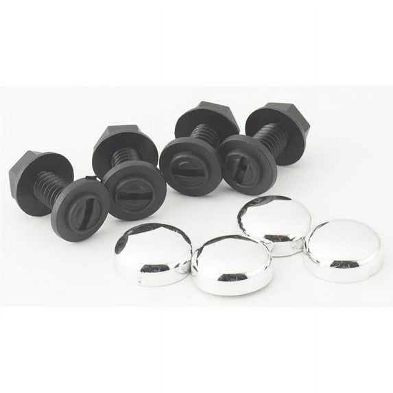 Bell Automotive - Victor 46083-8 4 Count Black Nylon Fasteners With Chrome Decor