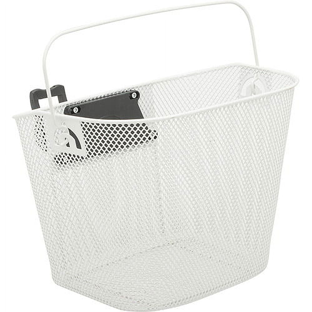 Bell Basket Tote with 500 Handlebar Mount, White