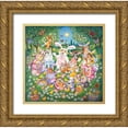 thumbnail image 1 of Bell, Bill 12x12 Gold Ornate Wood Framed with Double Matting Museum Art Print Titled - Easter Pups, 1 of 4
