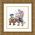 thumbnail image 1 of Bell, Bill 12x12 Gold Ornate Wood Framed with Double Matting Museum Art Print Titled - Revolutionary Cats, 1 of 4