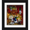 thumbnail image 1 of Bell, Bill 12x14 Black Ornate Wood Framed with Double Matting Museum Art Print Titled - Lion Reading A Book, 1 of 4