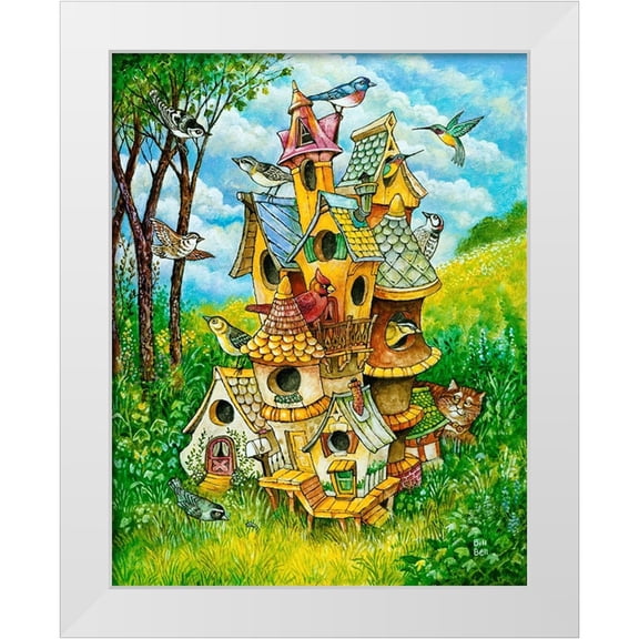 Bell, Bill 12x14 White Modern Wood Framed Museum Art Print Titled - Tweeties Condo