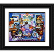 Bell, Bill 14x12 Black Ornate Wood Framed with Double Matting Museum Art Print Titled - Blue Room