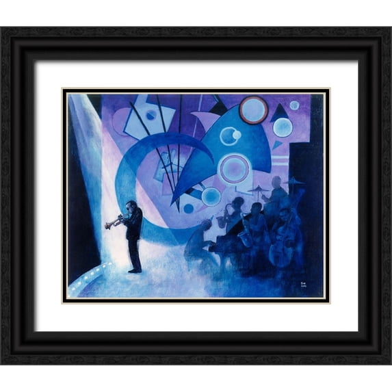 Bell, Bill 14x12 Black Ornate Wood Framed with Double Matting Museum Art Print Titled - Miles/ Kinda Blue