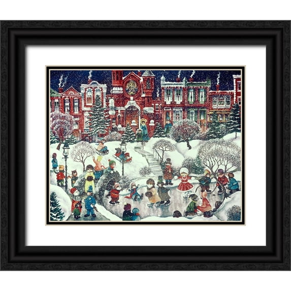 Bell, Bill 14x12 Black Ornate Wood Framed with Double Matting Museum Art Print Titled - Snow Cats