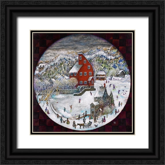Bell, Bill 15x15 Black Ornate Wood Framed with Double Matting Museum Art Print Titled - The Mill