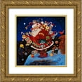 thumbnail image 1 of Bell, Bill 15x15 Gold Ornate Wood Framed with Double Matting Museum Art Print Titled - Here Comes Santa Claus, 1 of 4
