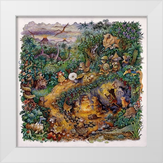 Bell, Bill 15x15 White Modern Wood Framed Museum Art Print Titled - Cave Cats